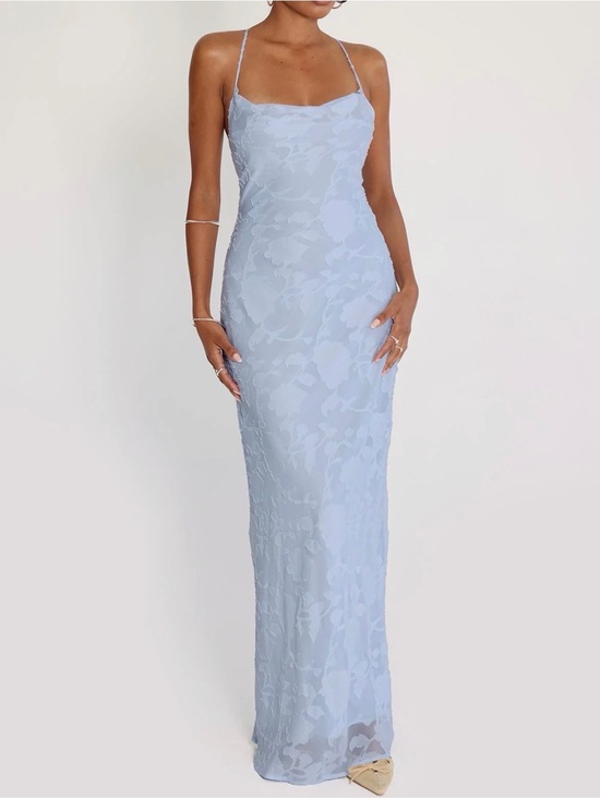 Princess Polly Dresses & Skirts - Princess Polly Celena Maxi Dress Blue Burnout